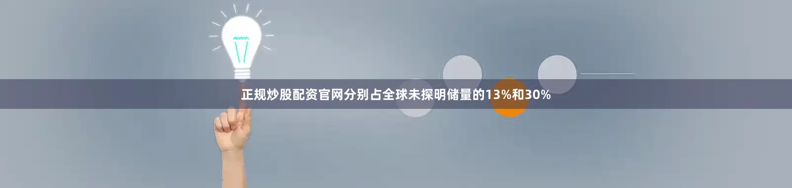 正规炒股配资官网分别占全球未探明储量的13%和30%